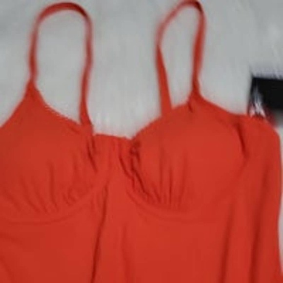 Target Orange Underwire Ribbed One Piece Swimsuit - XL - Picture 4 of 6